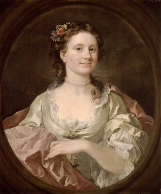 William Hogarth, "Mrs. William James" (1744), oil on canvas (courtesy