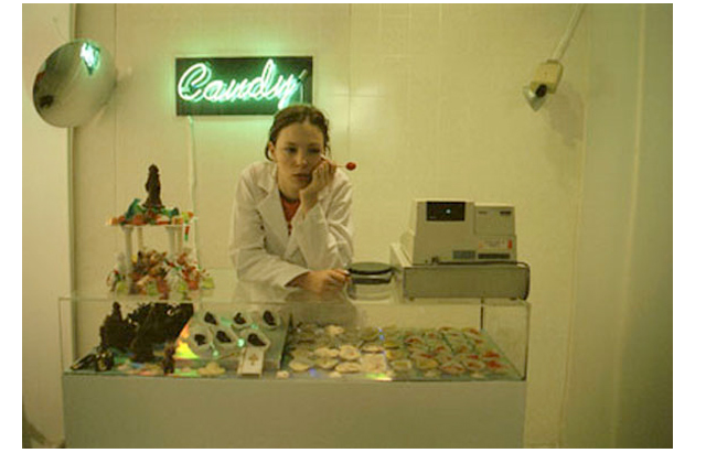 Laura Parnes, still from "Hollywood Inferno (Episode One)" (2001/03). Pictured Alissa Bennett. Image via LauraParnes.com.