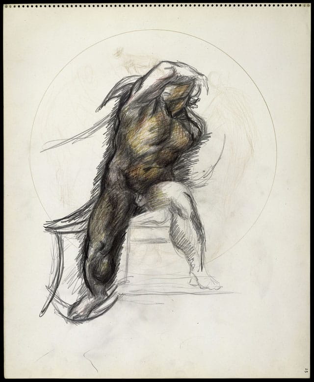 Jackson Pollock, “Untitled” (1937-1939), Colored pencil