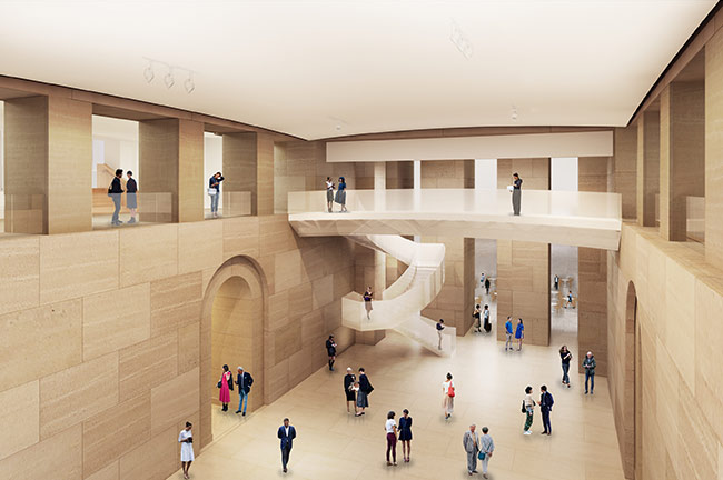 One of the renderings for the proposed Gehry expansion at the Philadelphia Museum of Art (via PMA)
