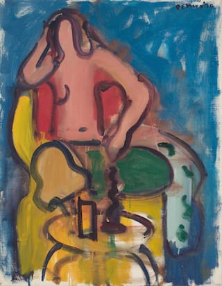 Seated Nude w Green Pants_0106