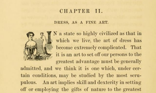 Illustration from "Dress as a Fine Art" by Mrs. Merrifield (1854) (all images courtesy New York Public Library,  Art and Architecture Collection)
