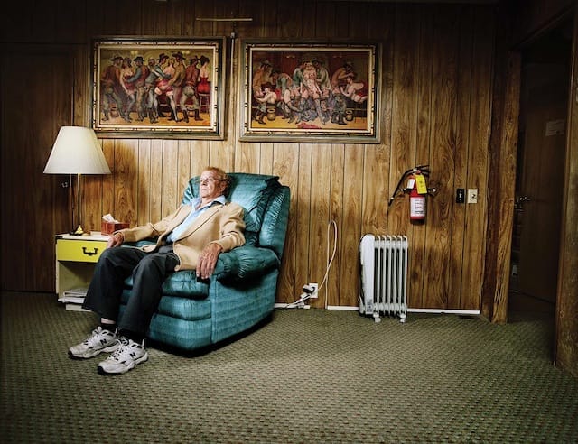 Pamela Littky, "Mack in His Recliner, Beatty, Nevada"
