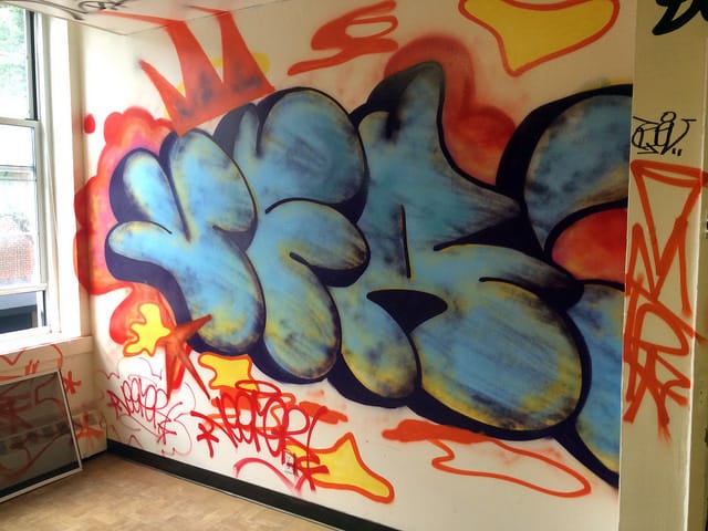 A throw-up in one of the rooms.