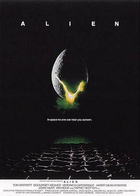 The original poster for the 1979 sci-fi film Alien (via Wikipedia)