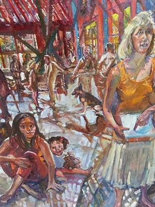 Detail of  Audrey Ushenko's current painting (click to enlarge)