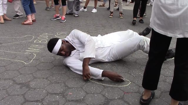 Whitney Hunter and Preach R. Sun, "Body Count: Counting the Dead. #101" (2014) (photo courtesy of the artist)