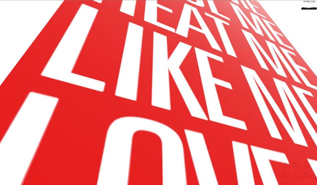 Close up on Barbara Kruger (click to enlarge)