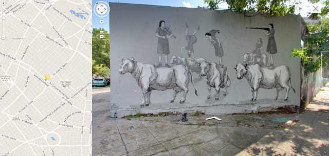 Art by Jaz and Hyuro on the Google Cultural Institute street view (via Graffitimundo/Google Cultural Institute)