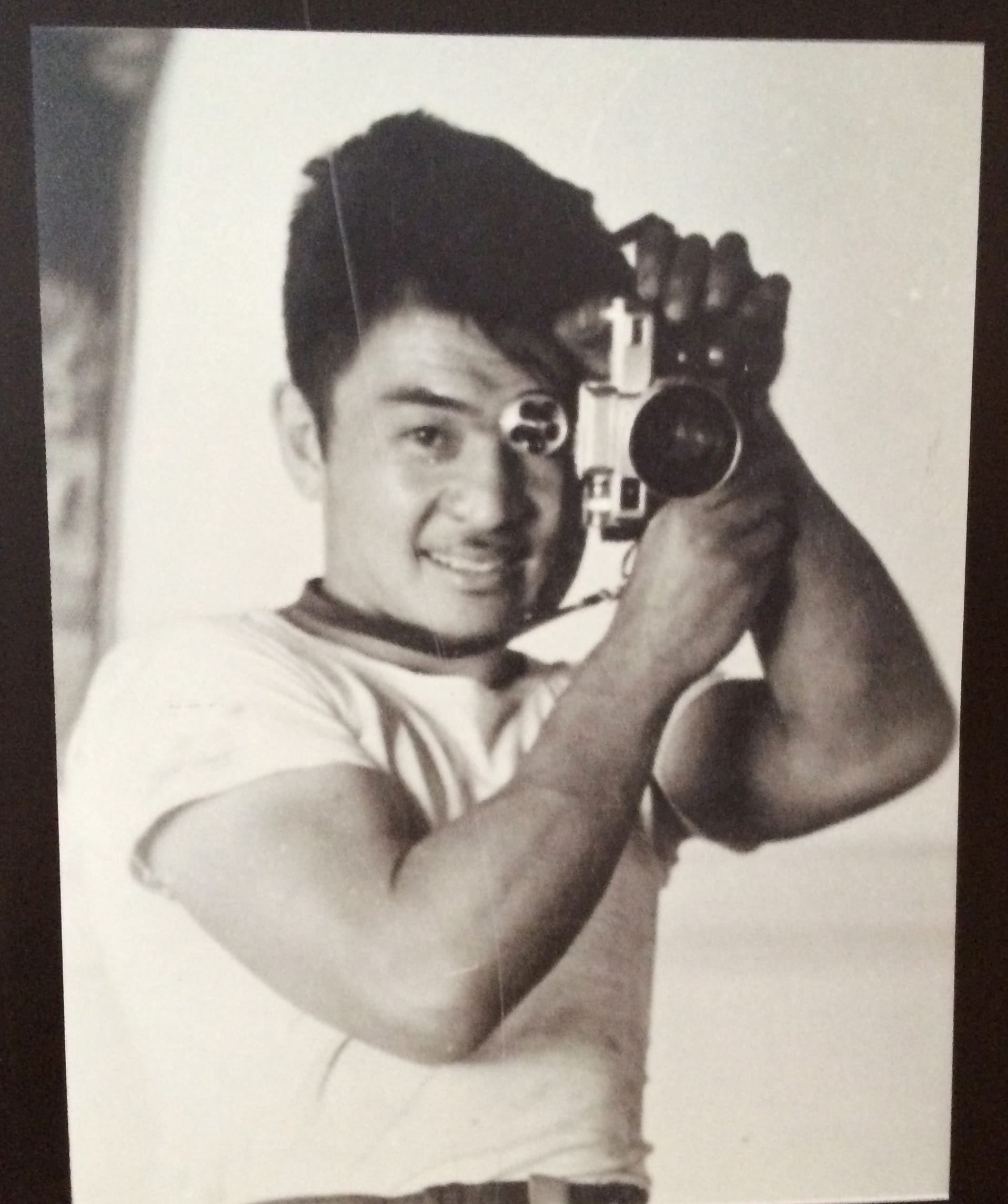 Bill Manbo, self-portrait, Japanese American National Museum, Los Angeles (photo by the author for Hyperallergic)