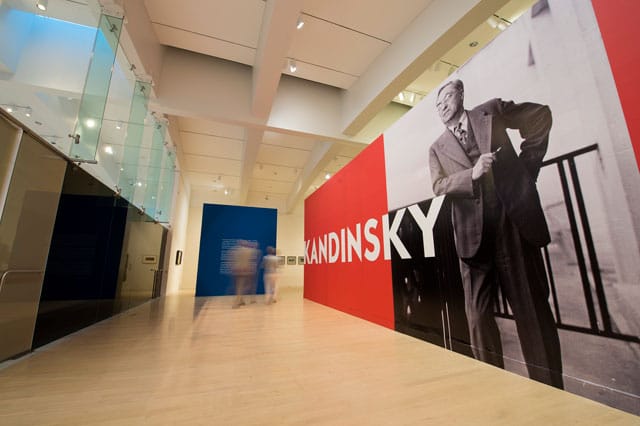 Installation view, 'Kandinsky: A Retrospective' at the Milwaukee Art Museum (photo by Front Room Photography)