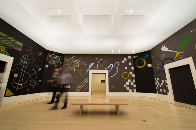 Installation view, Kandinsky mural room (photo by Front Room Photography)