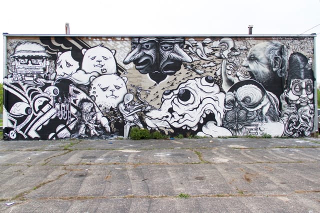 The En Masse–initiated mural in Washington Park, Chicago (photo by Nabiha Khan)