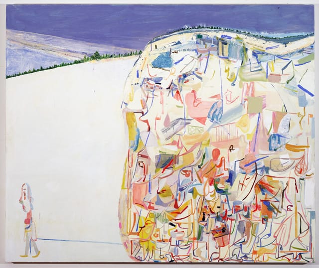 Amy Sillman, "Me & Ugly Mountain" (2003),  oil on canvas, 60 x 72 inches, collection of Jerome and Ellen Stern (photo by John Berens)