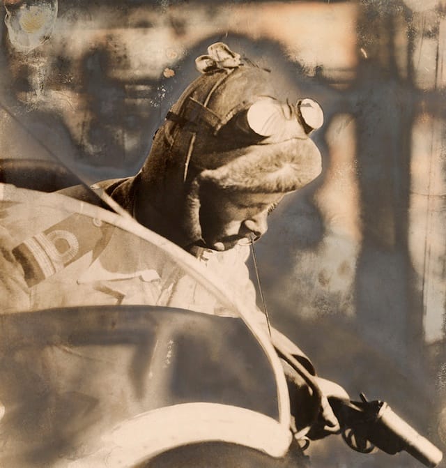 British airman signally to a friendly aircraft (1918) (photograph by Central News Photo Service, National Geographic Creative)