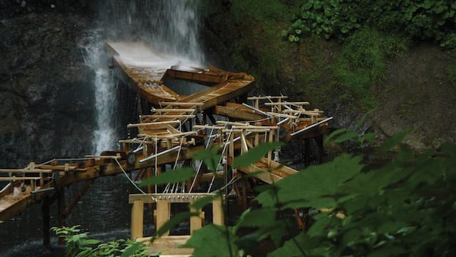 Legendre-Peron, "DesAccords de Nature" (Entraigues Waterfall, Egliseneuve d'Entraigues, Massif de Sancy, France, 2011)