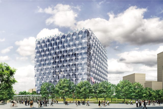 Rendering of the new US Embassy in London (Copyright KieranTimberlake)