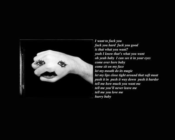 I Want to Fuck You from Porn Poetry © by Barbara DeGenevieve