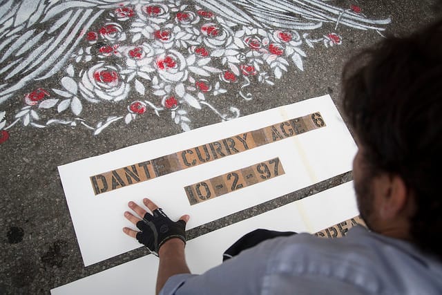 Memorial for Dante Curry (photograph by Rabi Abonour, courtesy Right of Way)