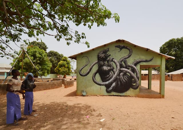 New works by ROA in Gambia (via Unurth)