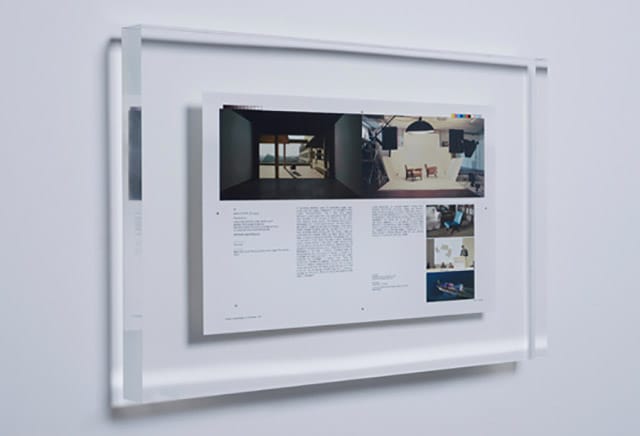 Proof (Christie's 19 October, 2013),  2013, Ink jet print, lucite, Installation Views, Simon Preston Gallery, New York, courtesy Amie Siegel website