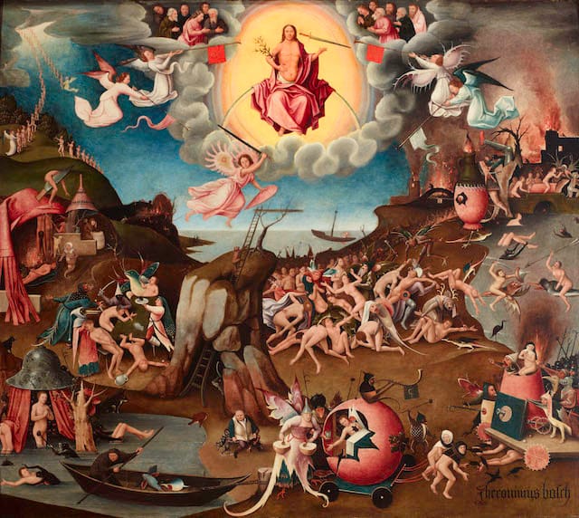 School of Hieronymous Bosch (The Netherlands,c. 1450–1516), Last Judgment, late 15th century. Oil on canvas. Lent by Kirk Edward Long.