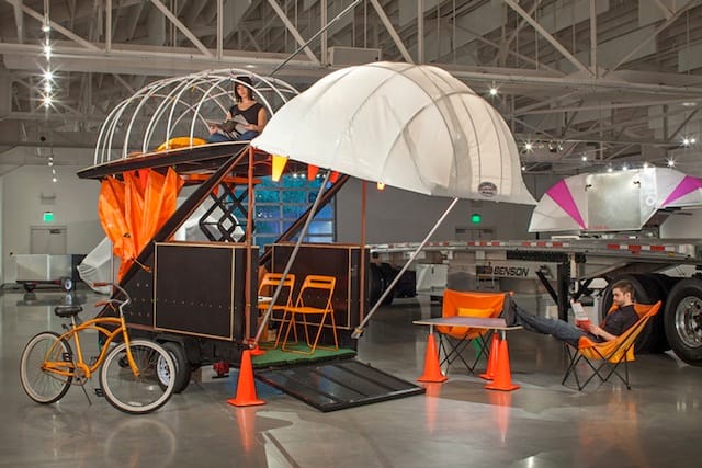 Pop-up trailer home designed by Mark Mack Architects (photograph by Tom Kessler)
