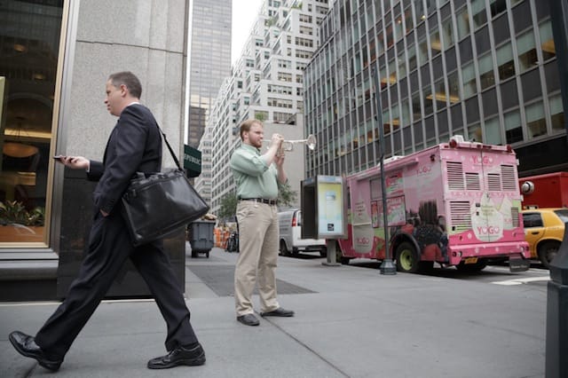 "Trumpet City" at the 2014 NYC Summer Streets (photograph by Beth O'Brien, all images courtesy On Foot Productions)