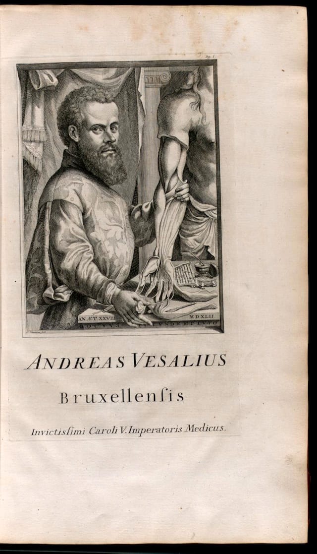 Portrait of Vesaliusby Jan Wanderlaar (1725) (via Thomas Fisher Rare Book Library)