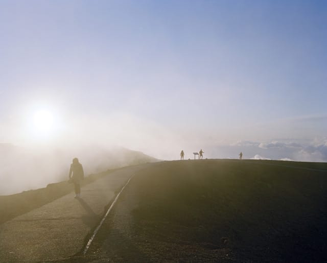 Donna J. Wan, "In the Fog (Haleakala National Park, Maui)" (via mopa.org)