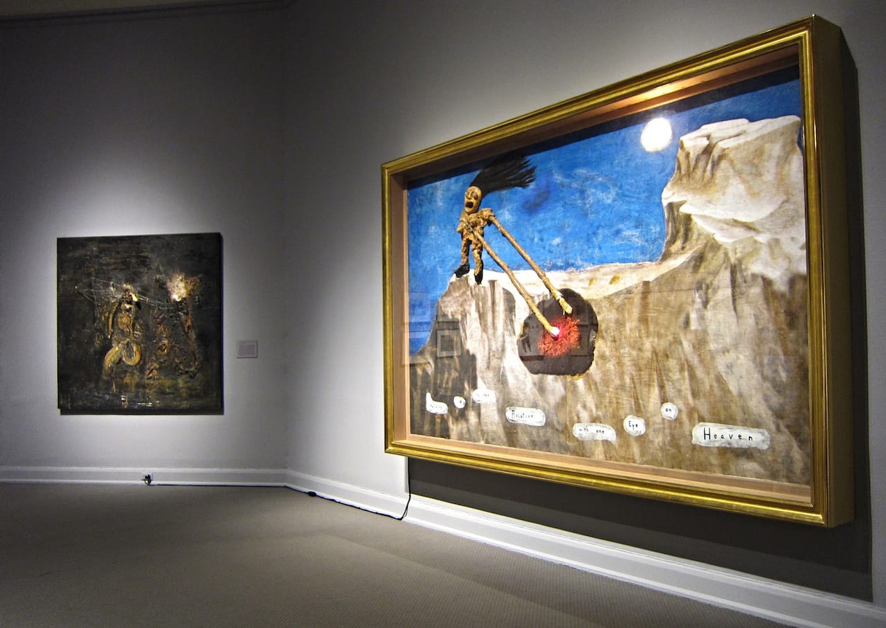 Installation view of "David Lynch: The Unified Field"