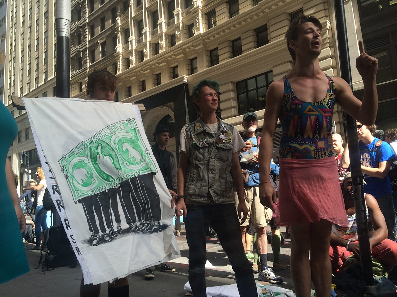 Political puppet theater (photo by Hrag Vartanian/Hyperallergic)