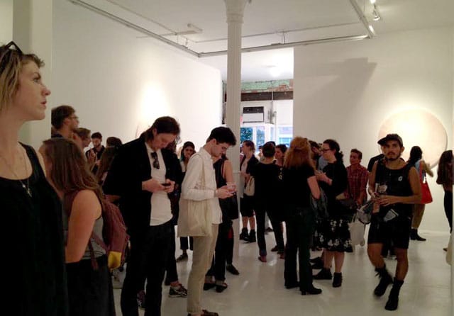 Crowds gathered at The Hole for opening night of 'Future Feminism' (click to enlarge)