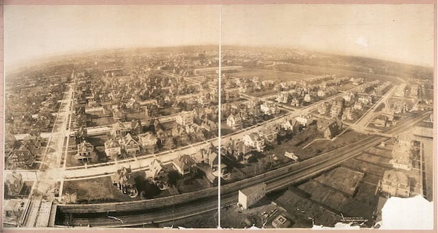 George R. Lawrence, Bird’s eye view of Prospect Park, South, Brooklyn (1907) (via Library of Congress)