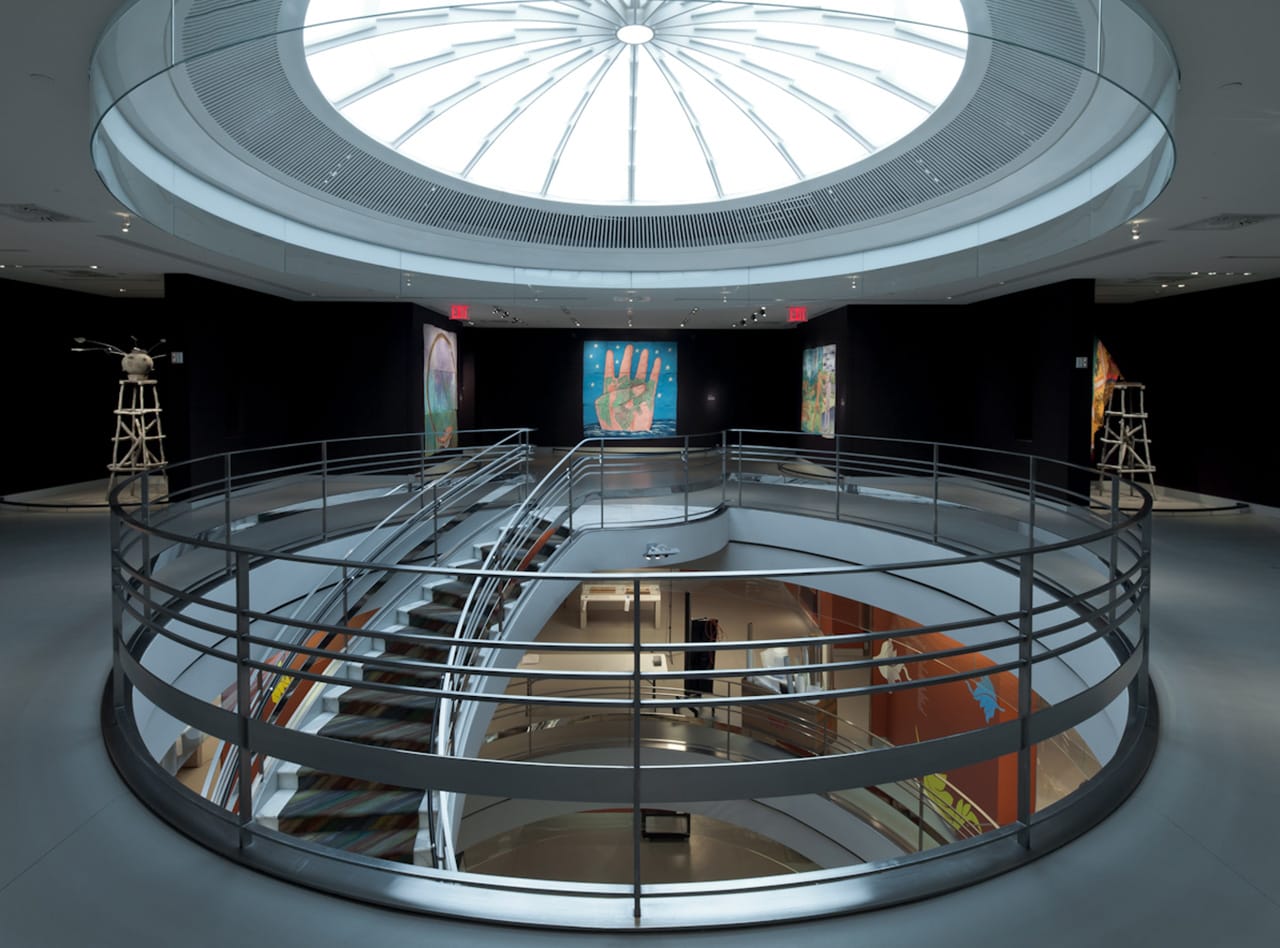 The main hall of the Francesco Clemente: Inspired by India show at the Rubin Museum