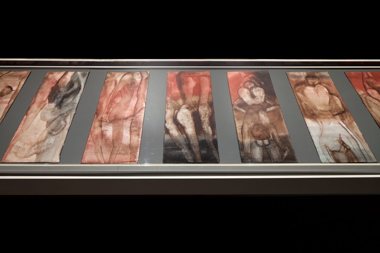 Watercolor paintings from Francesco Clemente's The Black Book series (1989), Courtesy of Alba and Francesco Clemente