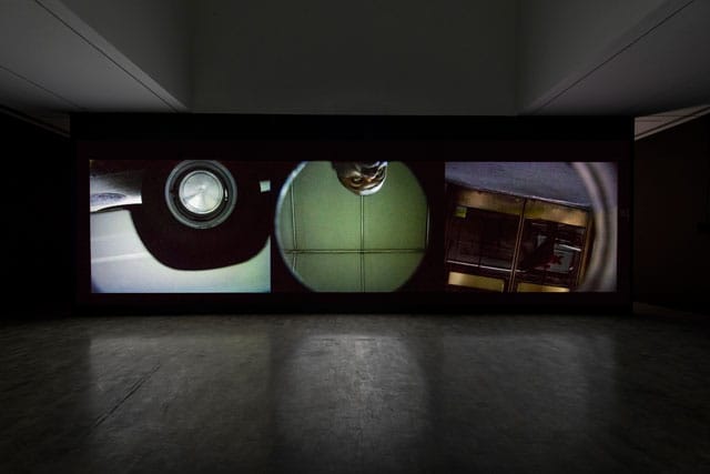 Installation view, 'Steve McQueen: Drumroll' at MOCA Pacific Design Center (photo by Joshua White)