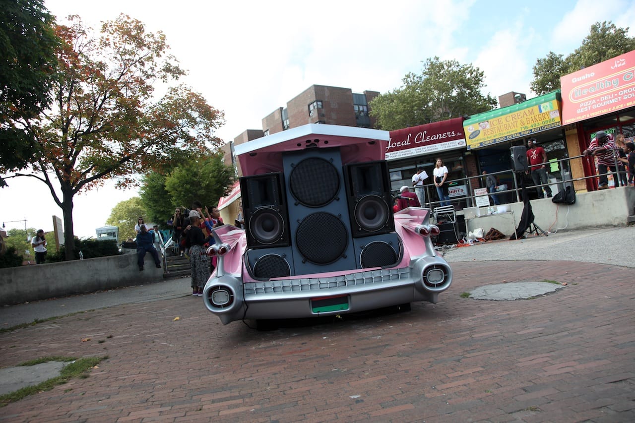 Otabenga Jones & Associates's "OJBK FM Radio" is broadcast from this 1959 Cadillac Coupe de Ville (all photos by Shulamit Seidler-Feller unless otherwise noted)