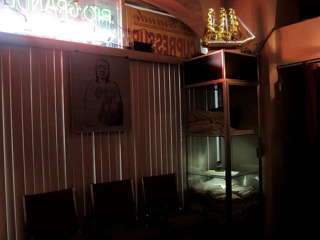 Prune Nourry's “Imbalance” installation in a Chinatown foot-massage parlor