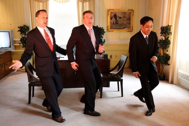 Trade Practices. Pictured L-R: Mike Iveson, Peter McCabe, Dax Valdes. Photo credit: Carl Skutsch.