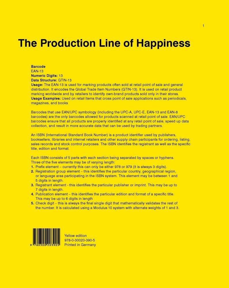 The cover of Christopher Williams's 'The Production Line of Happiness'