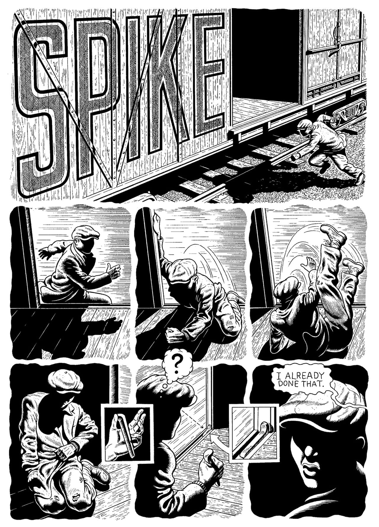 Page from Tim Lane's 'The Lonesome Go' (click to enlarge)