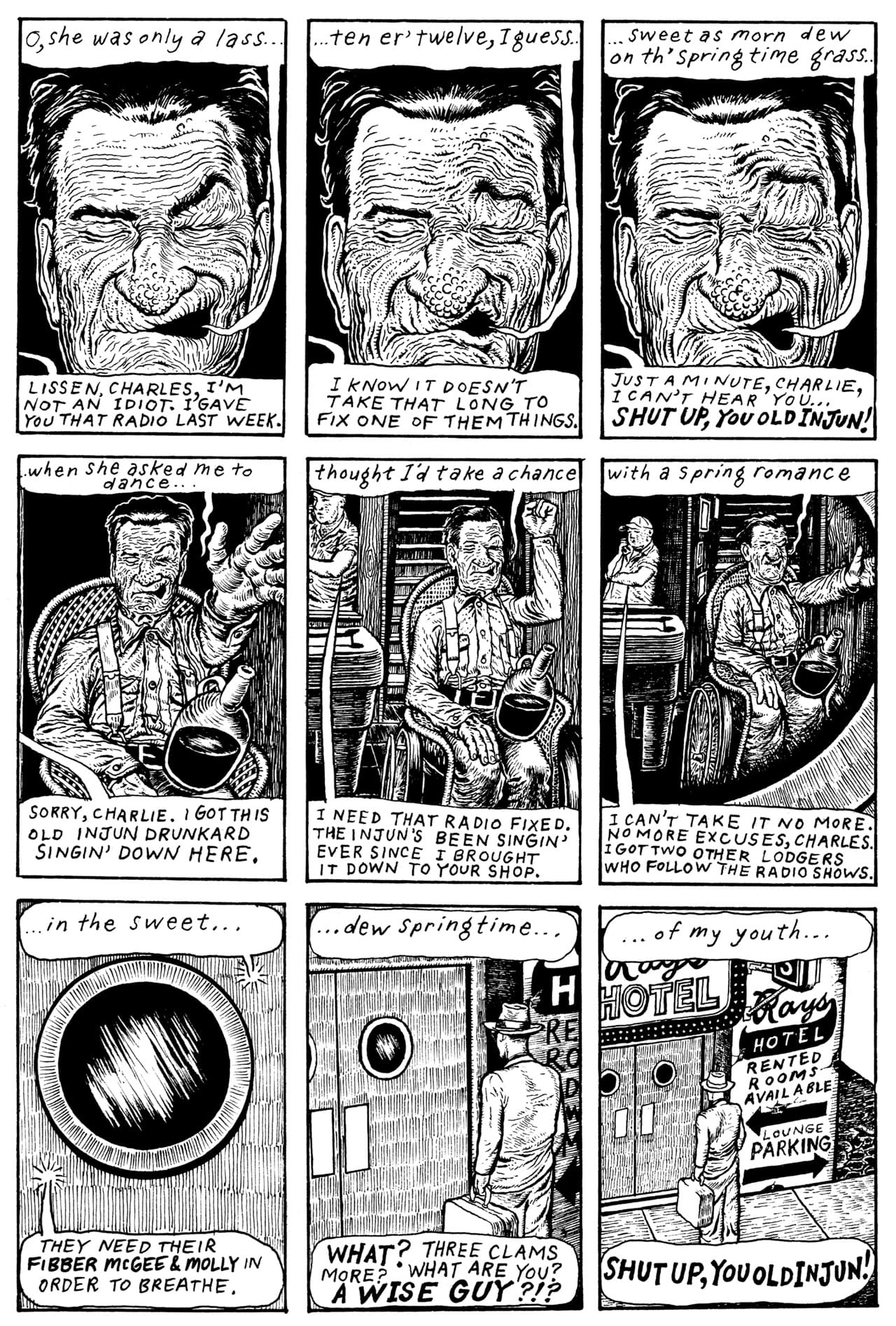 Tim Lane, page from 'The Lonesome Go'