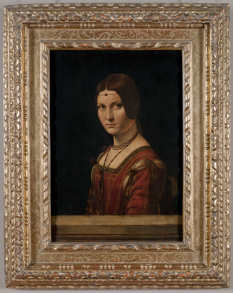 Leonardo da Vinci, "Woman Portrait," also called "La Belle Ferronnière," wood (noyer), Musée du Louvre, Paintings Departement (© Musée du Louvre, dist. RMN / Angèle Dequier)