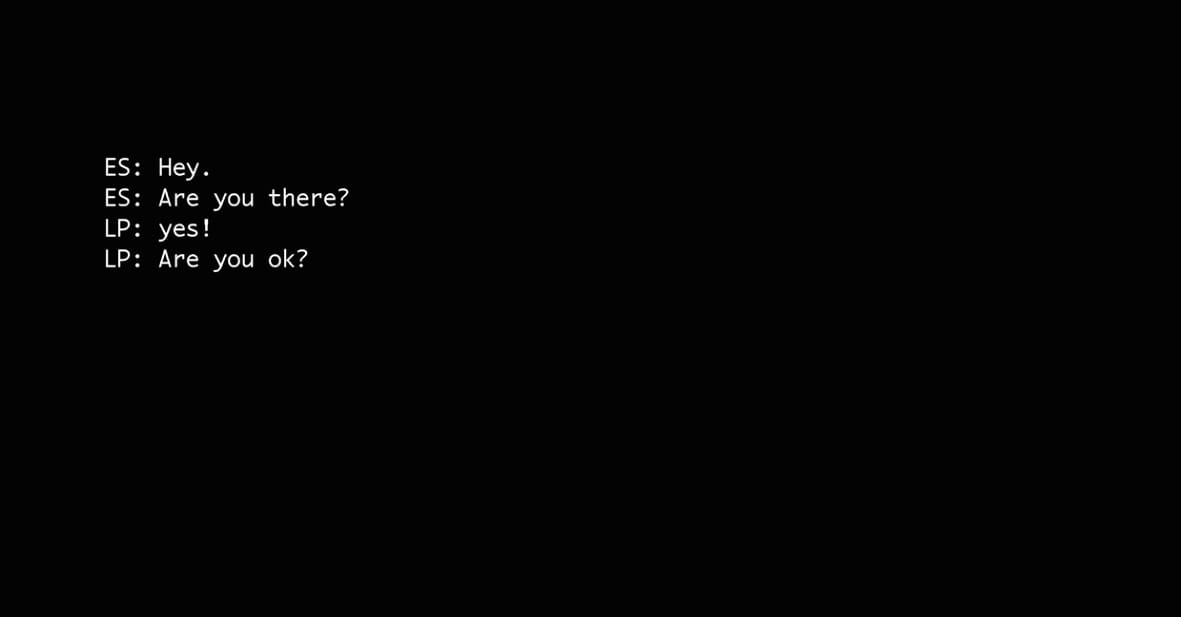 Communication between Edward Snowden and director Laura Poitras, from 'Citizenfour'