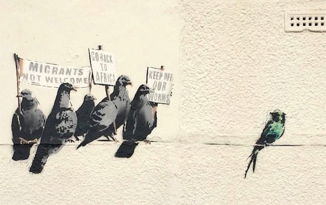 A mural by Banksy accused of racism (Image courtesy of Banksy.co.uk)