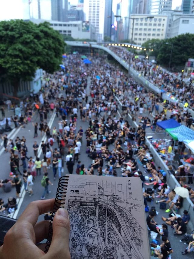 A drawing by Billy Tam (Image via Facebook)