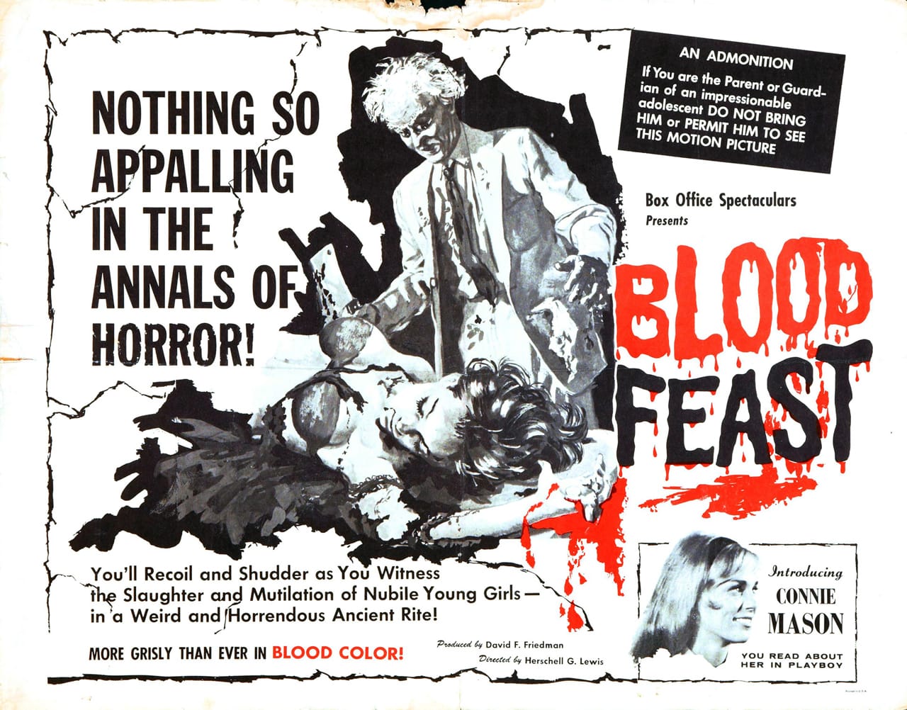 Poster for Hershell Gordon Lewis’s 'Blood Feast'