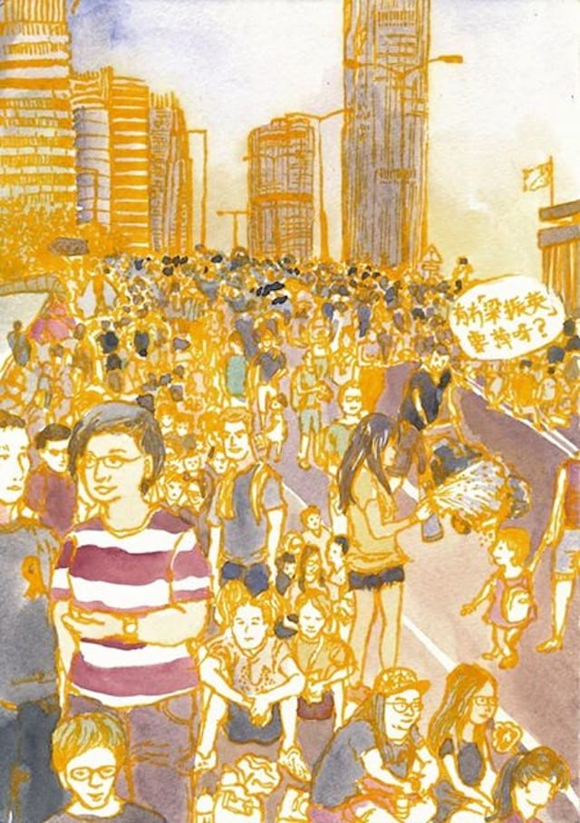 A drawing by Hui Hui (Image via Facebook) 