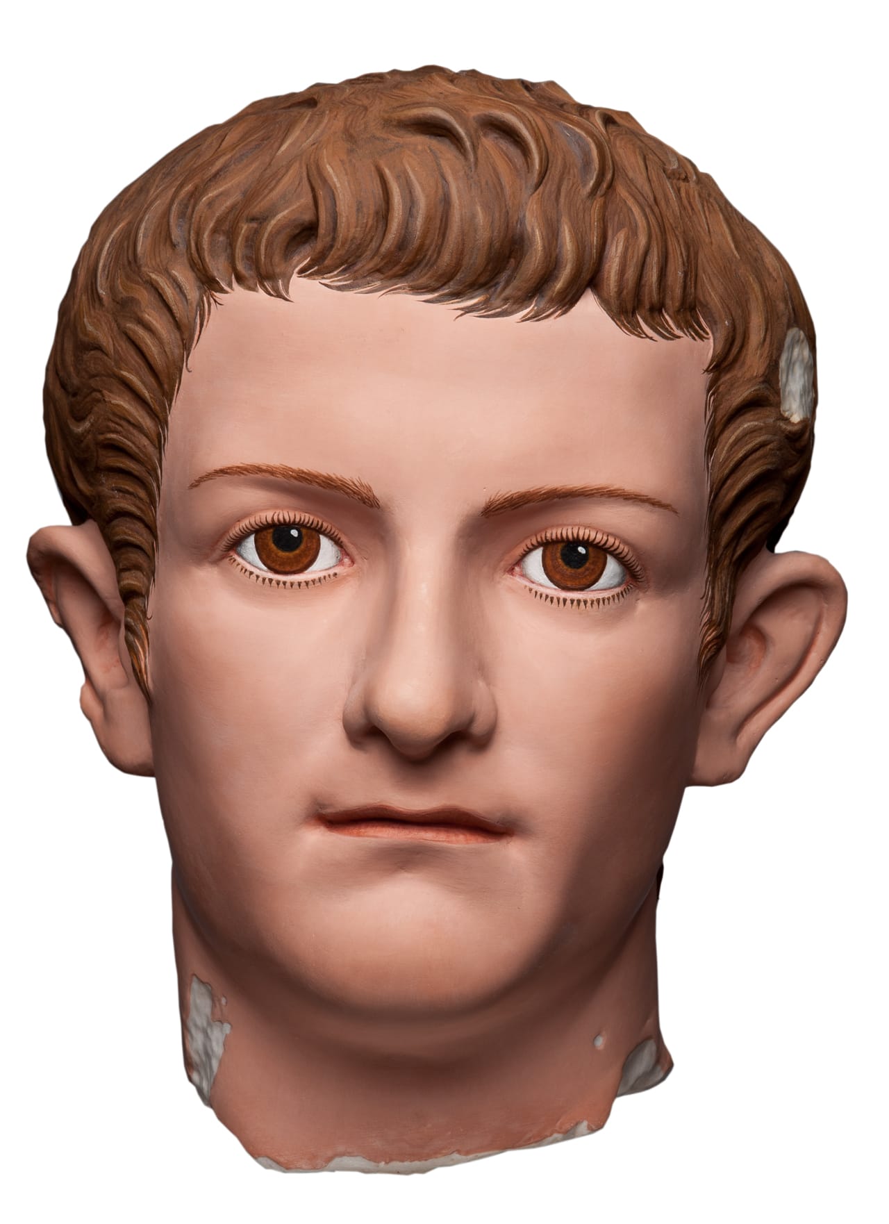 Caligula (reconstruction), 37-41 CE (2011), marble. h: 28 cm, Archäologischen Institut der Universität Göttingen and Stiftung Archäologie, Munich